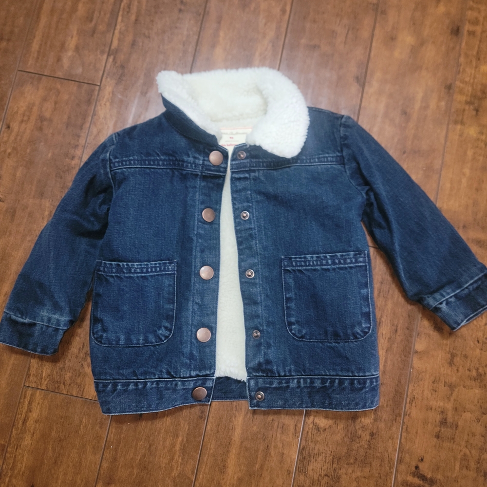 Toddler Hanna Andersson Blue Jean Sherpa Jacket